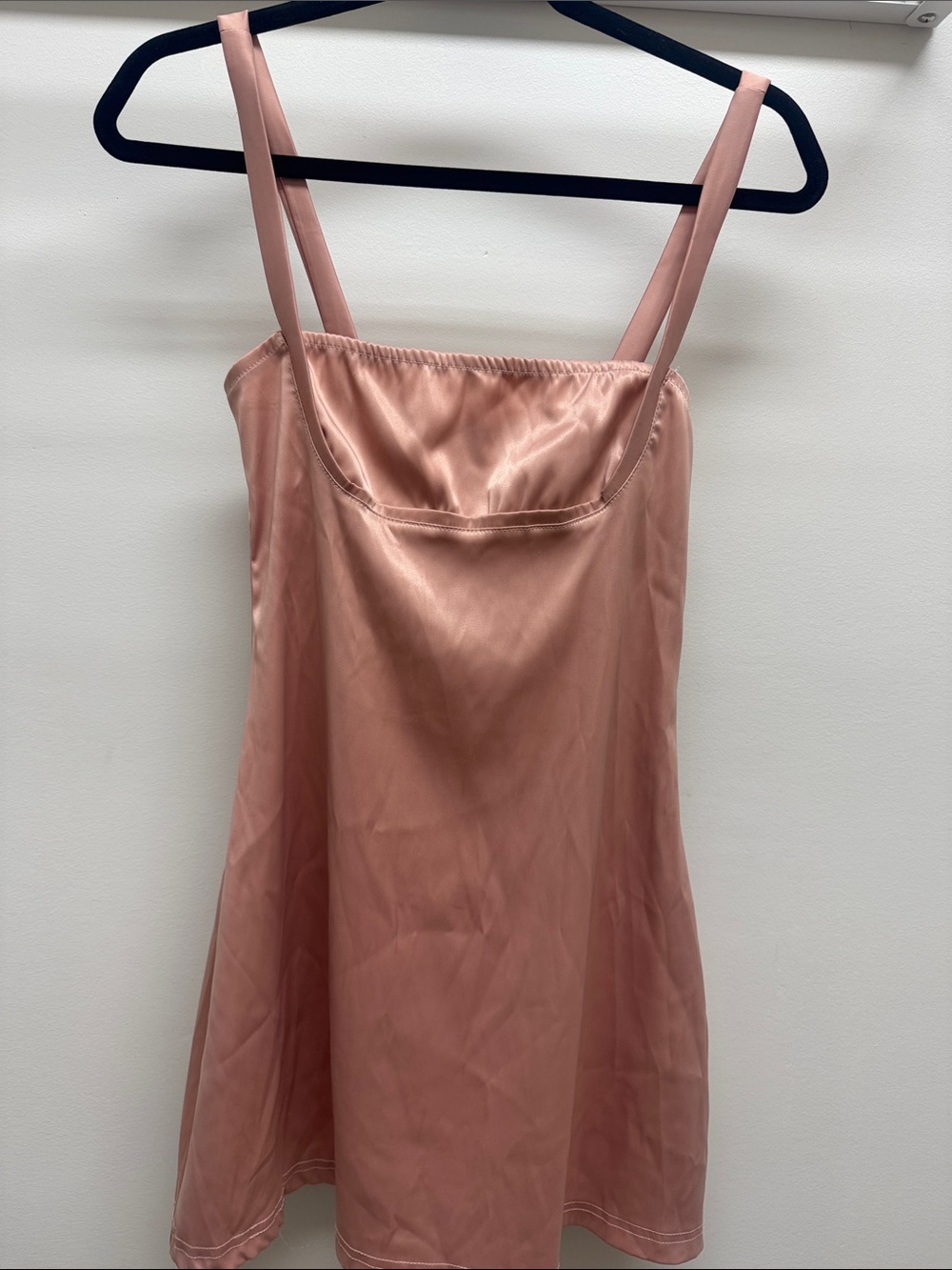 SHEIN Dusty Rose Satin Slip Dress. SMALL